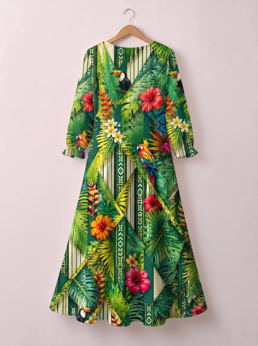 'Msitu' Long Sleeve Maxi Dress