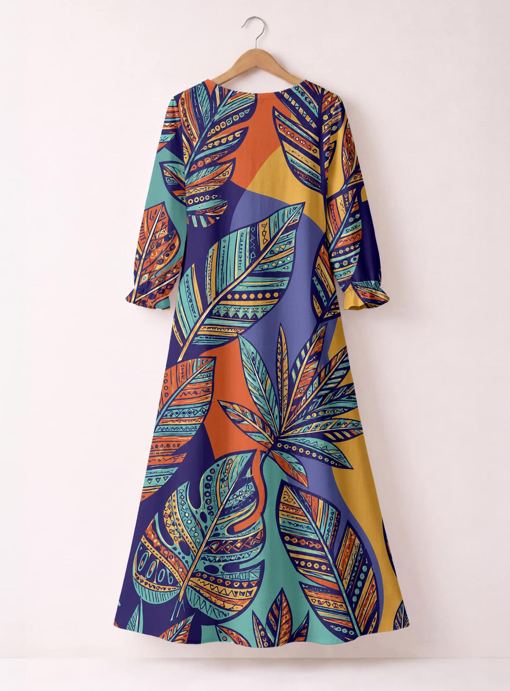 'Majani' Long Sleeve Maxi Dress