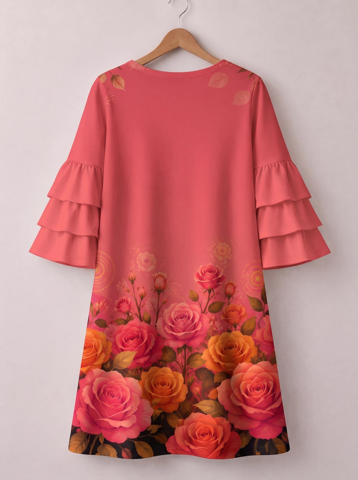 'Malaika' Stacked Ruffle Sleeve Dress