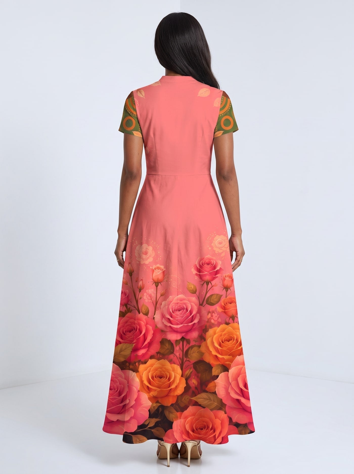 'Malaika' Short Sleeve Maxi Dress
