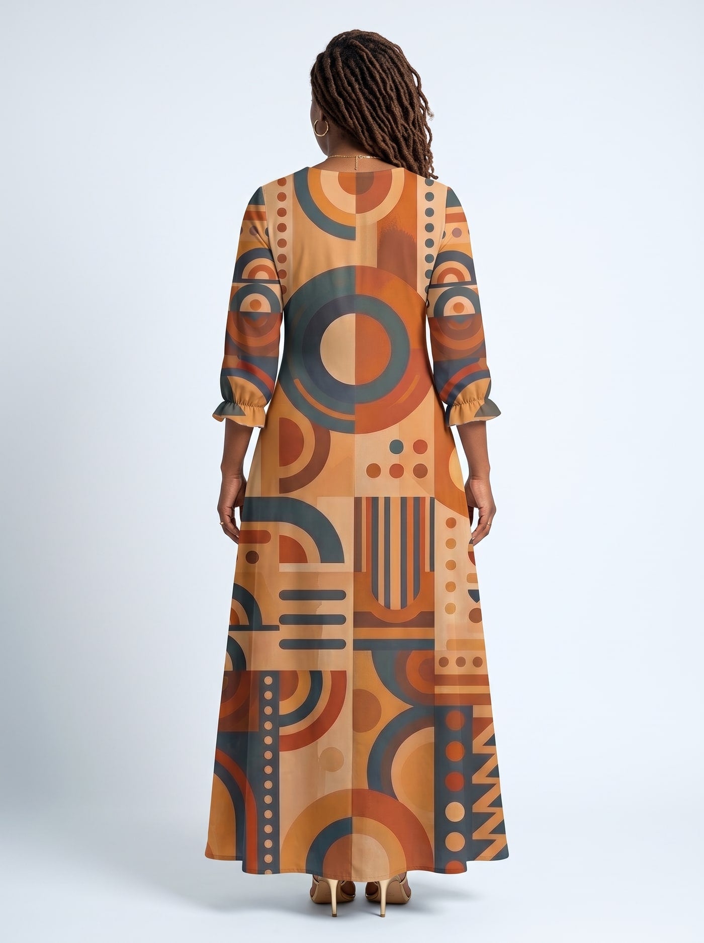 'Uzuri' Long Sleeve Maxi Dress