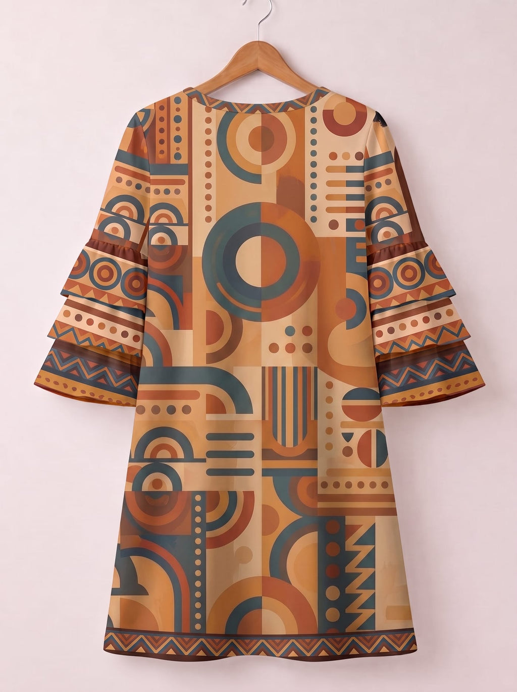 'Uzuri' Stacked Ruffle Sleeve Dress