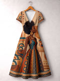 'Uzuri' Short Sleeve Maxi Dress