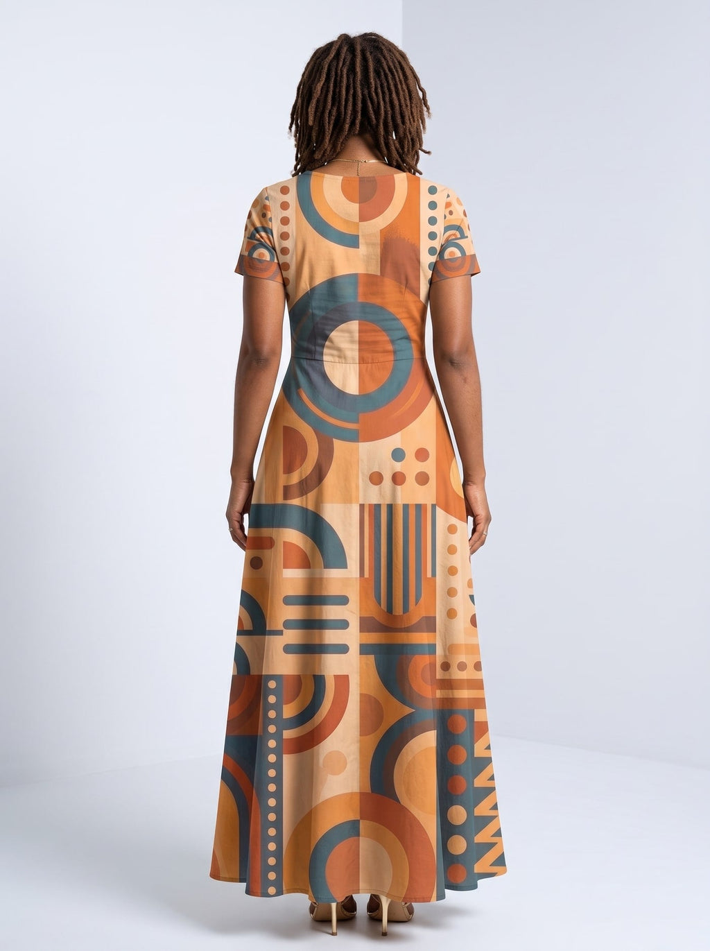 'Uzuri' Short Sleeve Maxi Dress