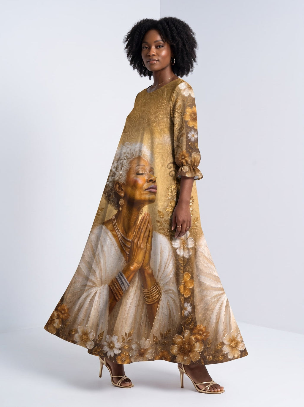 'Shukrani' Long Sleeve Maxi Dress