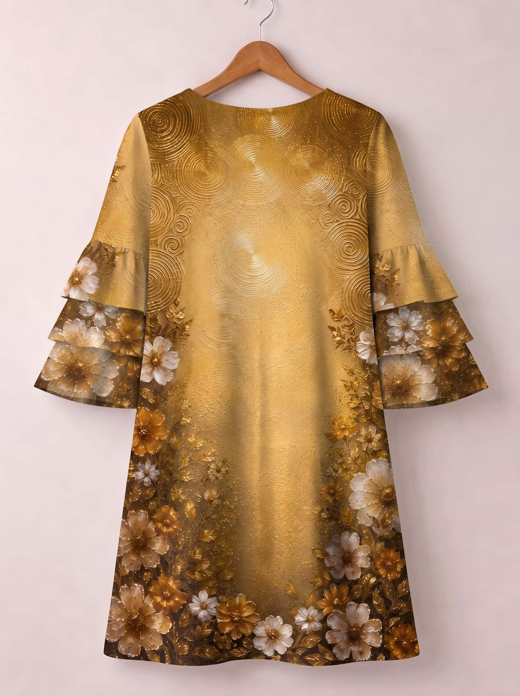 'Shukrani' Stacked Ruffle Sleeve Dress