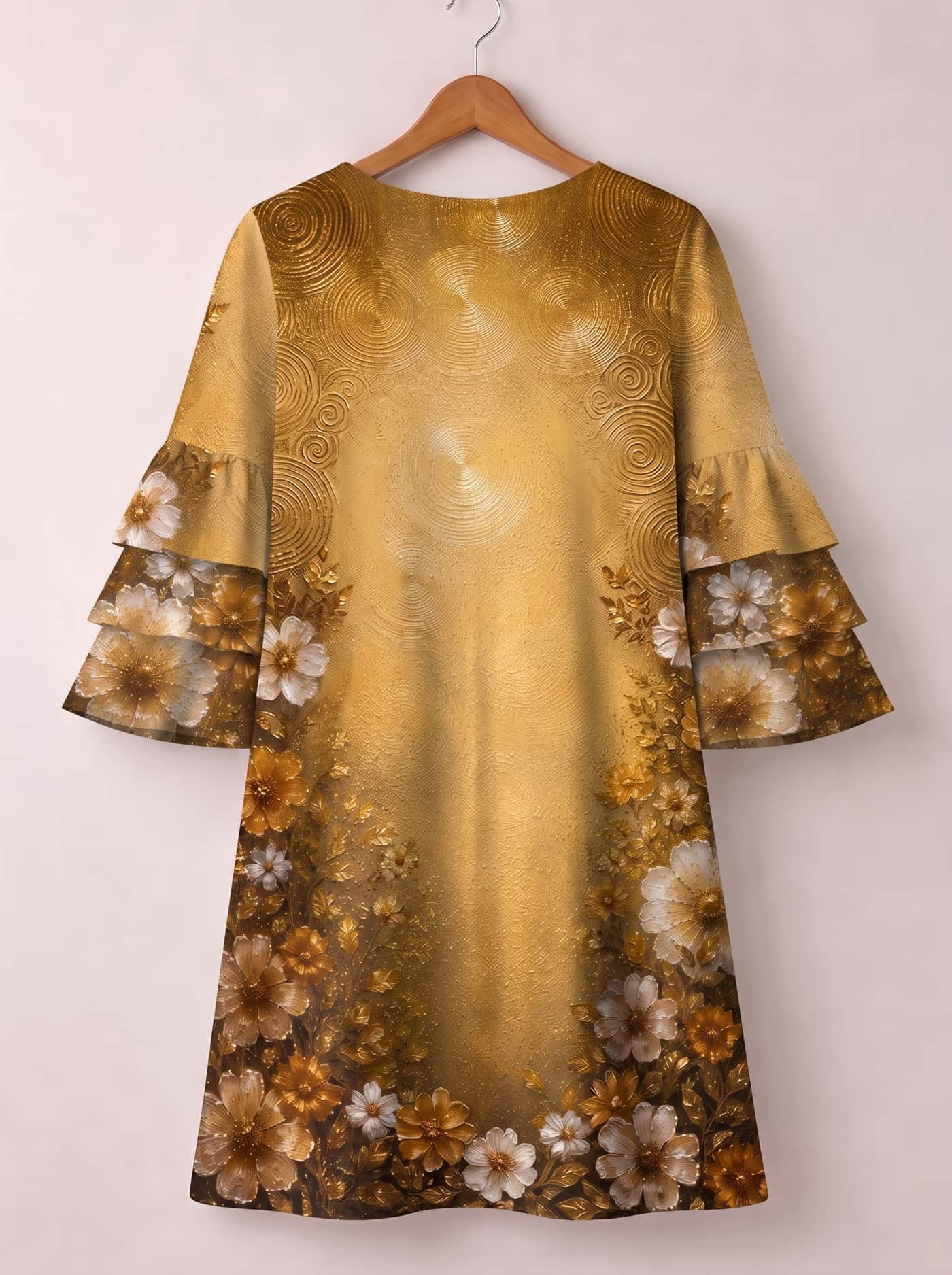 'Shukrani' Stacked Ruffle Sleeve Dress