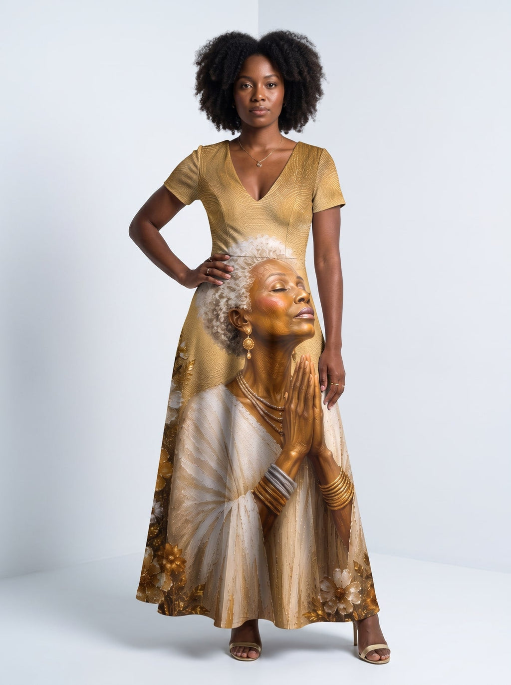 'Shukrani' Short Sleeve Maxi Dress