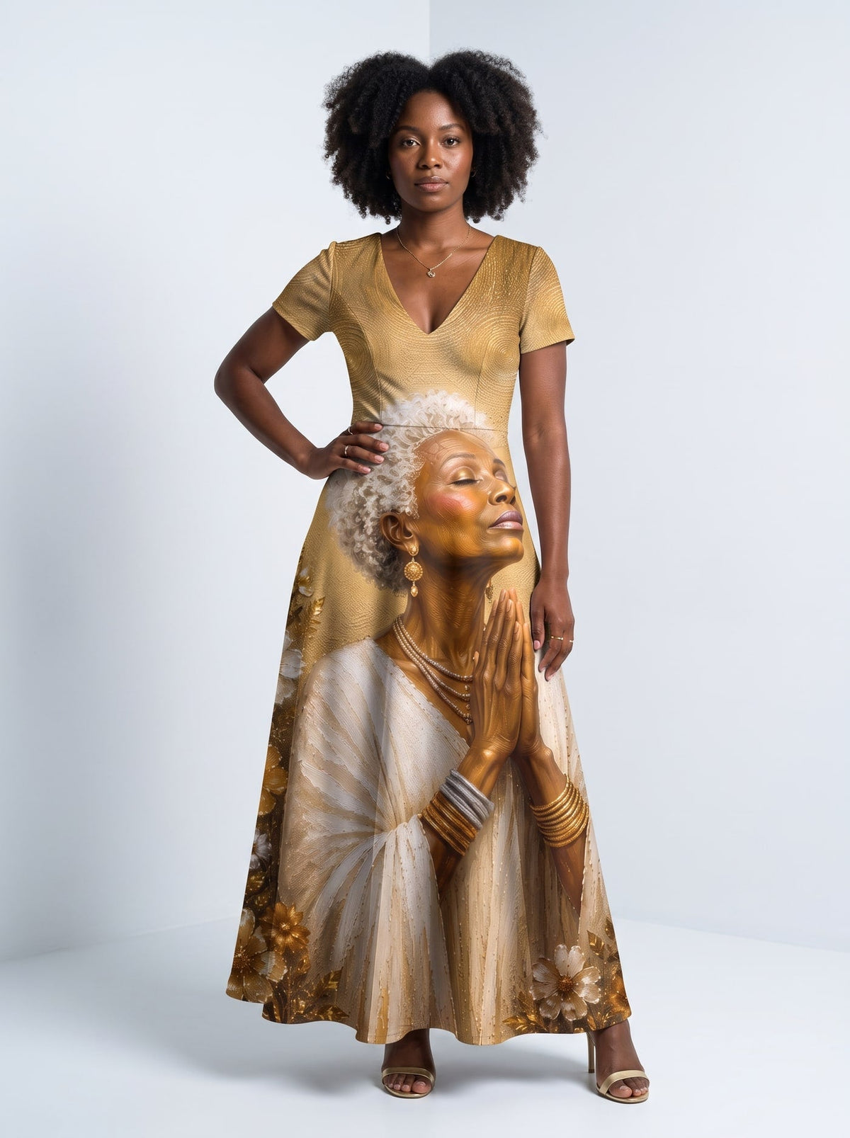 'Shukrani' Short Sleeve Maxi Dress