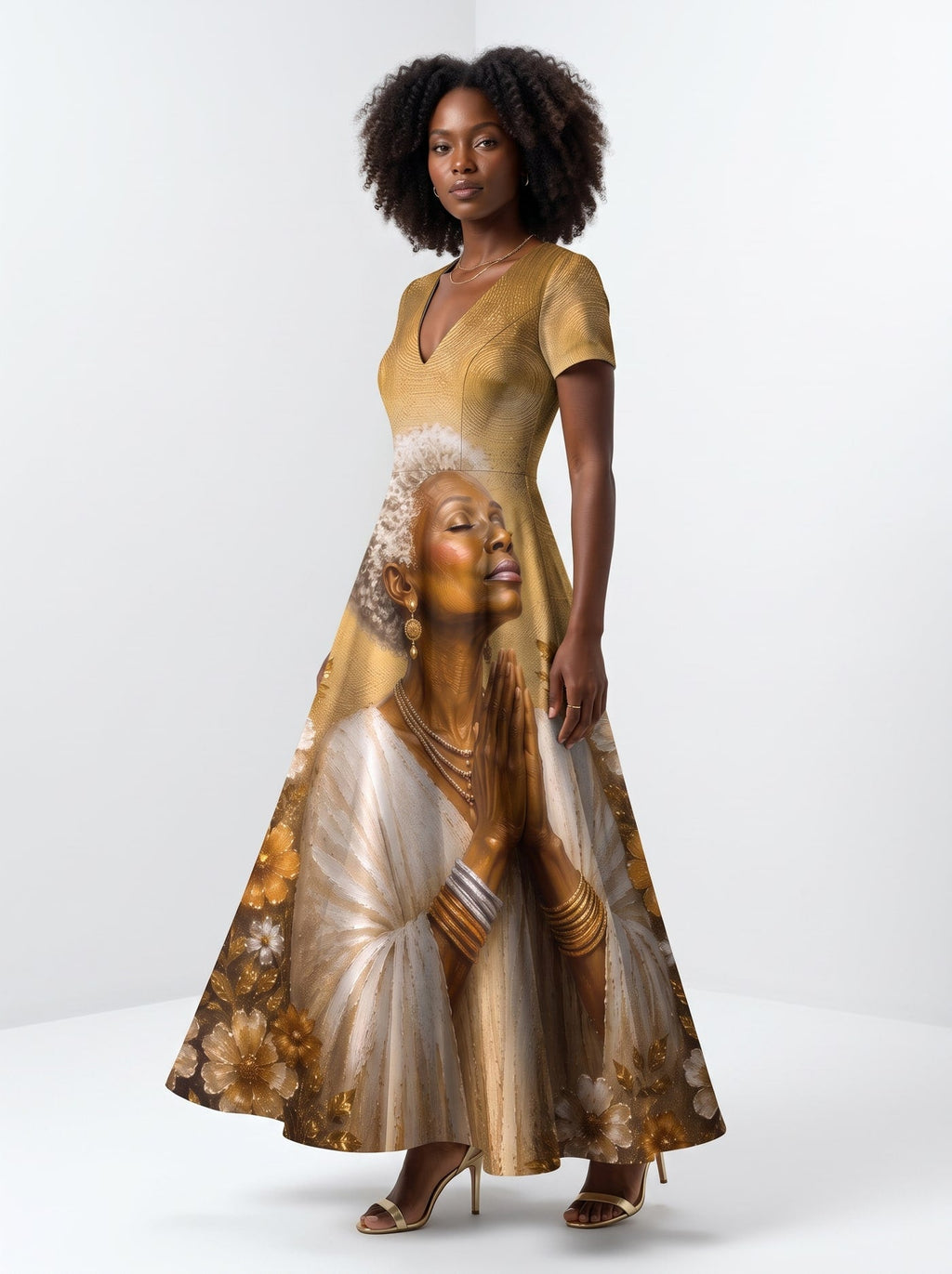'Shukrani' Short Sleeve Maxi Dress