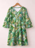 'Mwitu' Stacked Ruffle Sleeve Dress