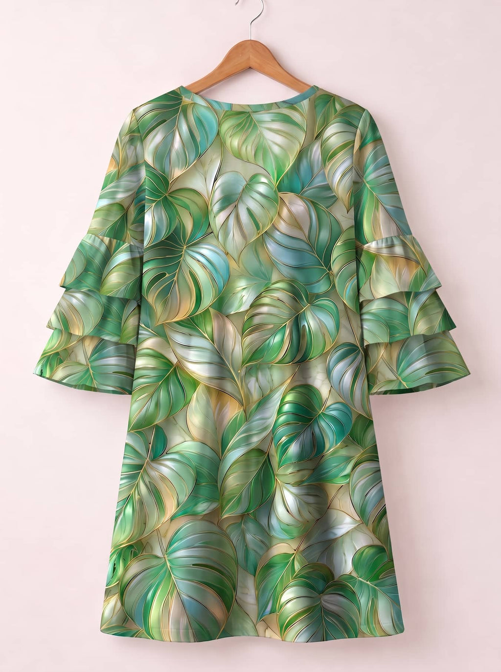 'Mwitu' Stacked Ruffle Sleeve Dress