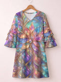 'Almasi' Stacked Ruffle Sleeve Dress