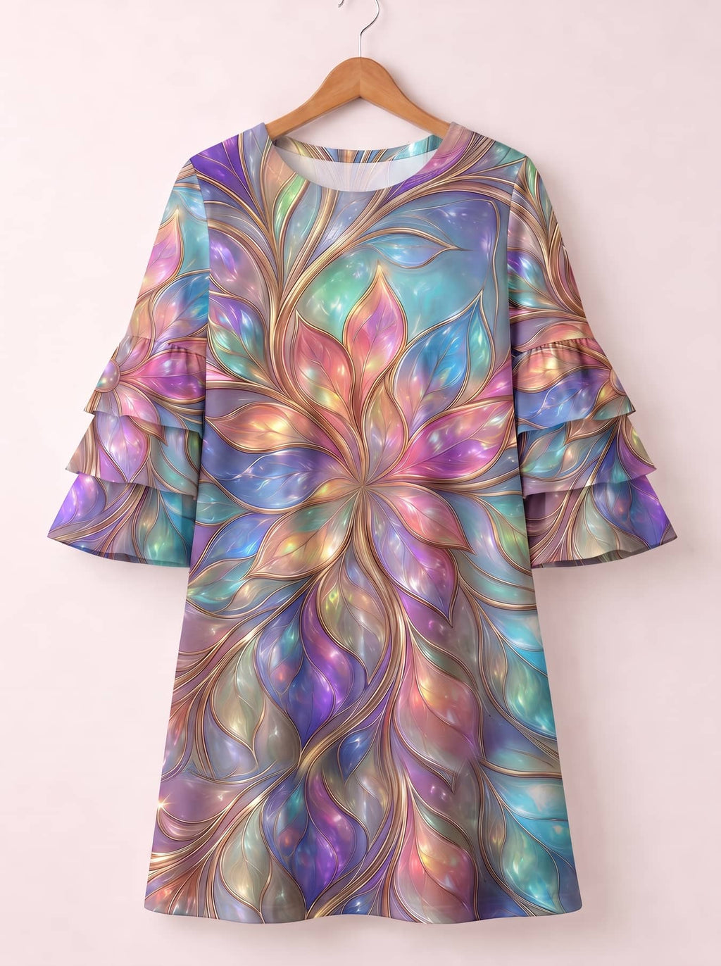 'Almasi' Stacked Ruffle Sleeve Dress