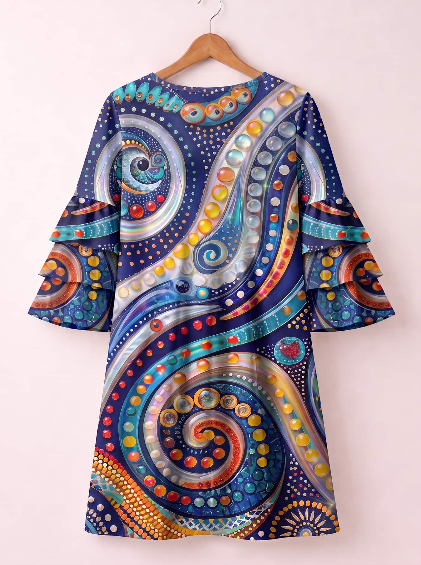 'Kito' Stacked Ruffle Sleeve Dress