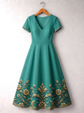 'Heshima' Short Sleeve Maxi Dress