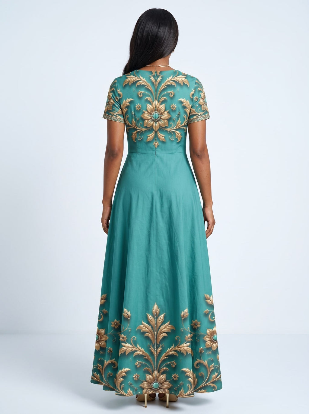 'Heshima' Short Sleeve Maxi Dress