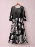 'Usiku' Long Sleeve Maxi Dress