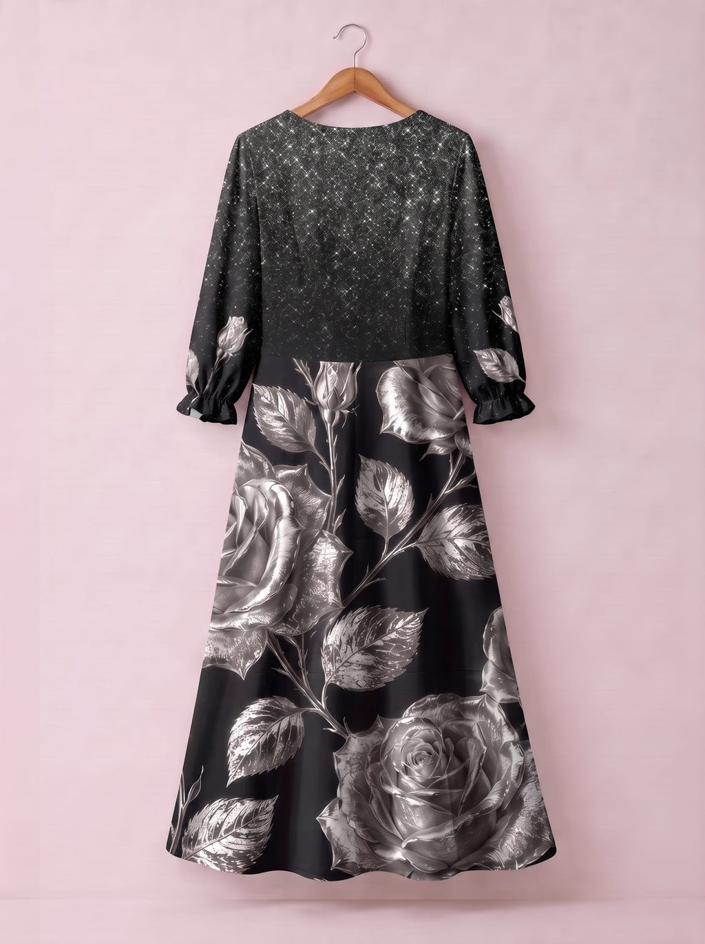 'Usiku' Long Sleeve Maxi Dress