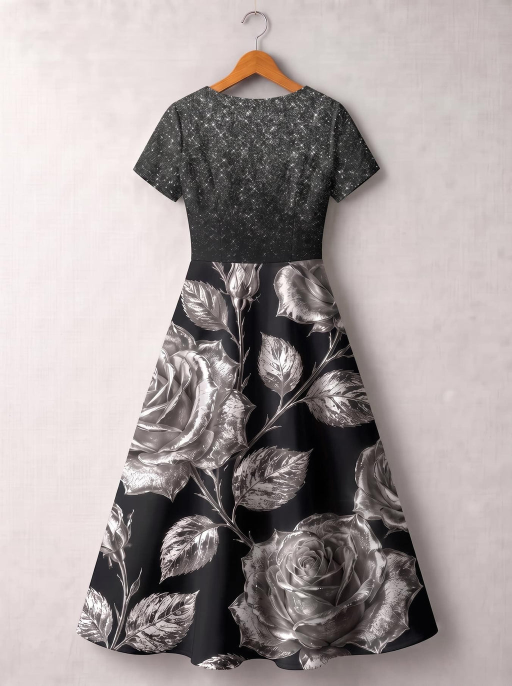 'Usiku' Short Sleeve Maxi Dress