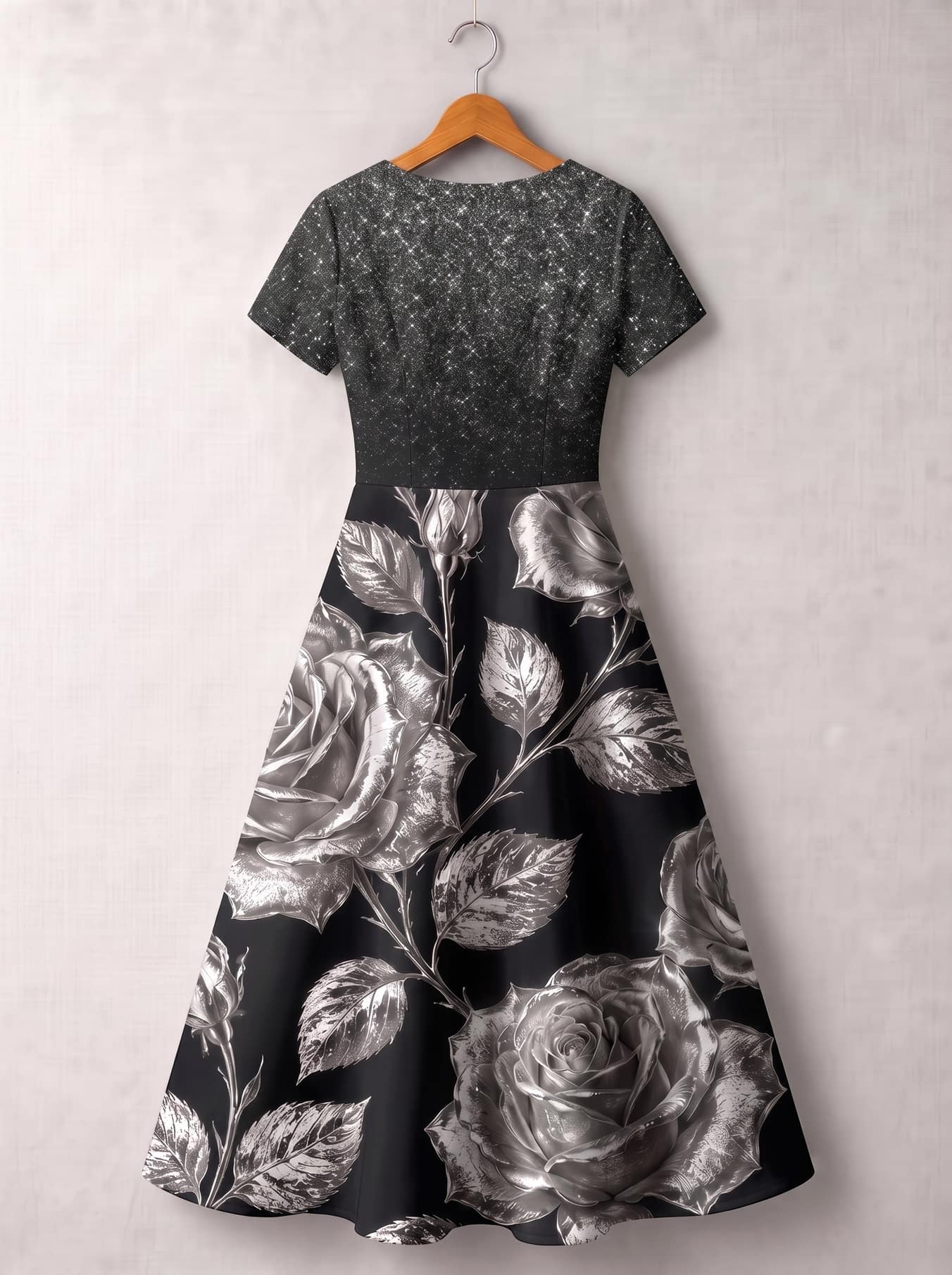'Usiku' Short Sleeve Maxi Dress