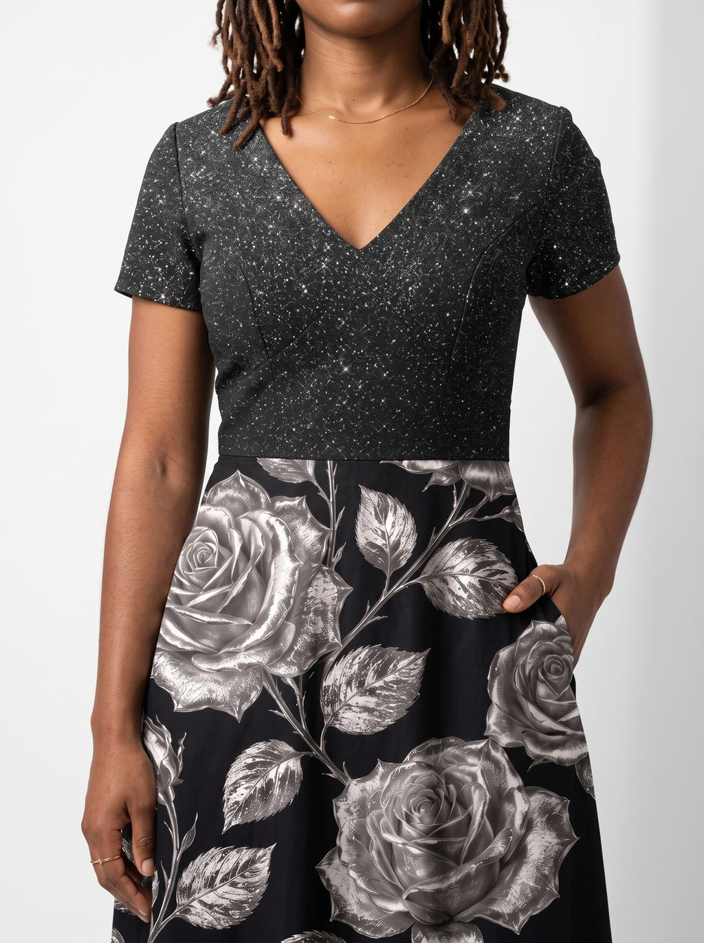 'Usiku' Short Sleeve Maxi Dress