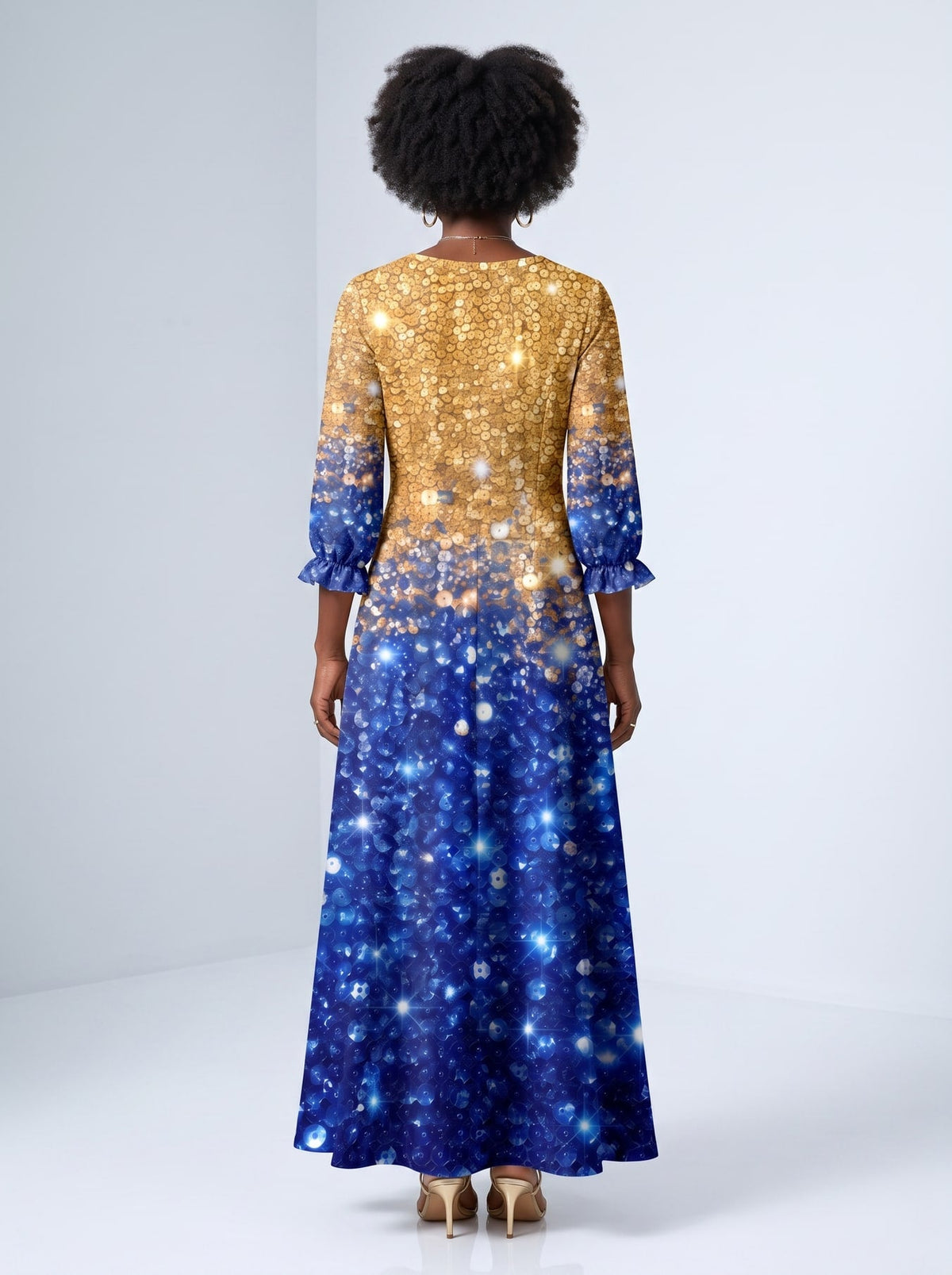 'Angaza' Long Sleeve Maxi Dress