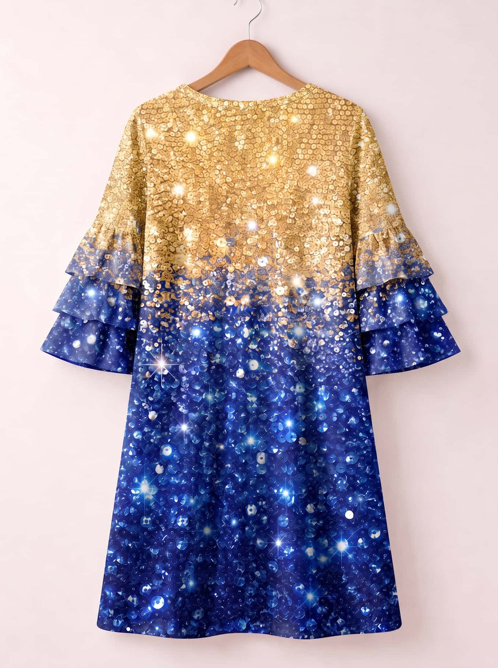 'Angaza' Stacked Ruffle Sleeve Dress