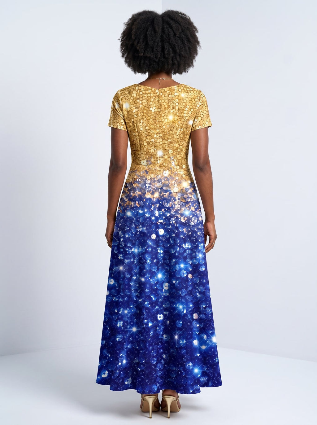 'Angaza' Short Sleeve Maxi Dress