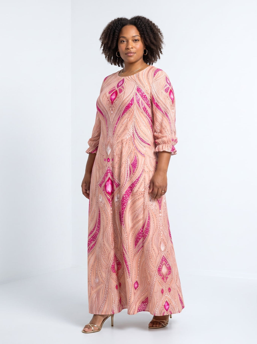 'Vito' Long Sleeve Maxi Dress