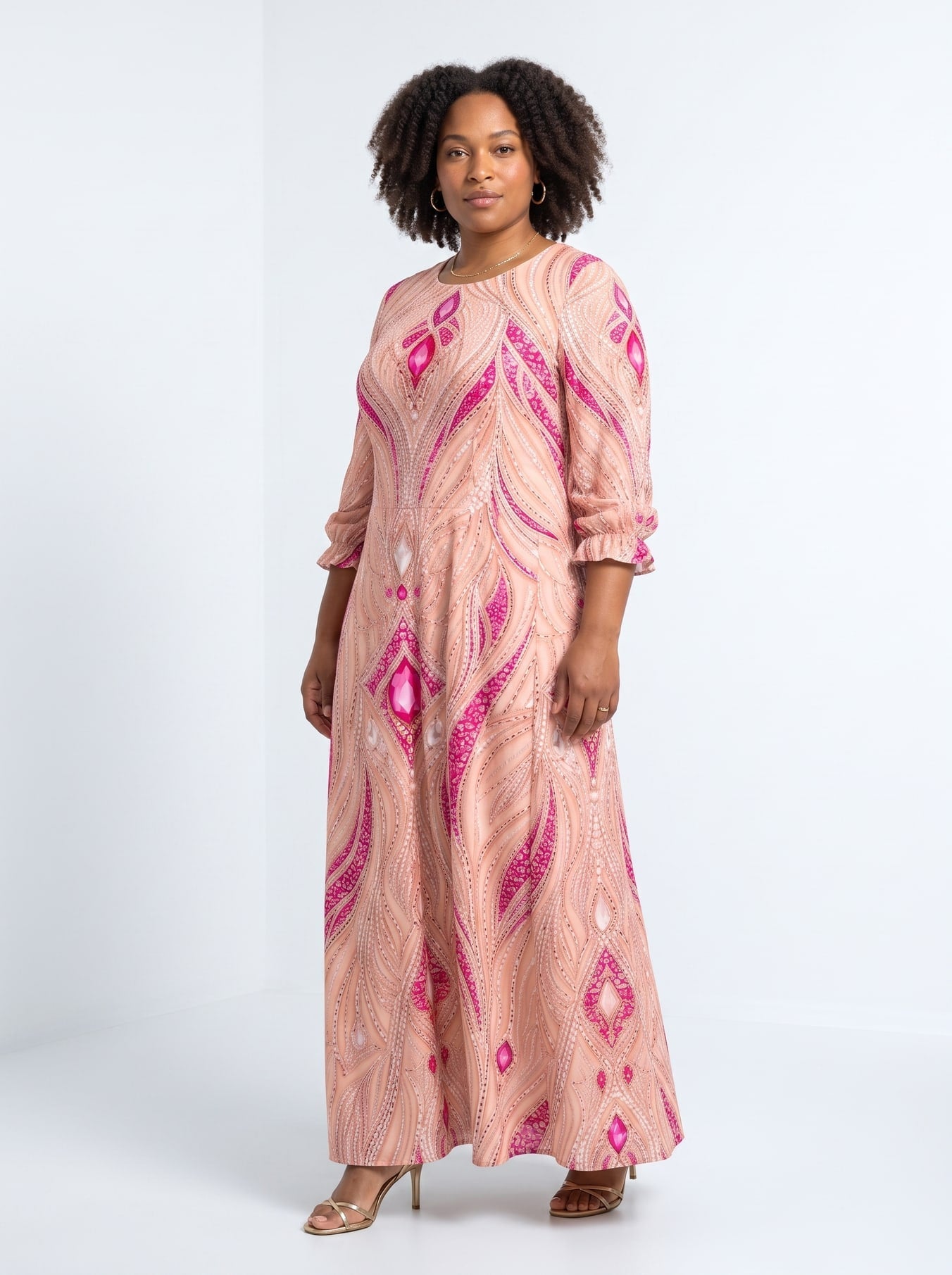 'Vito' Long Sleeve Maxi Dress