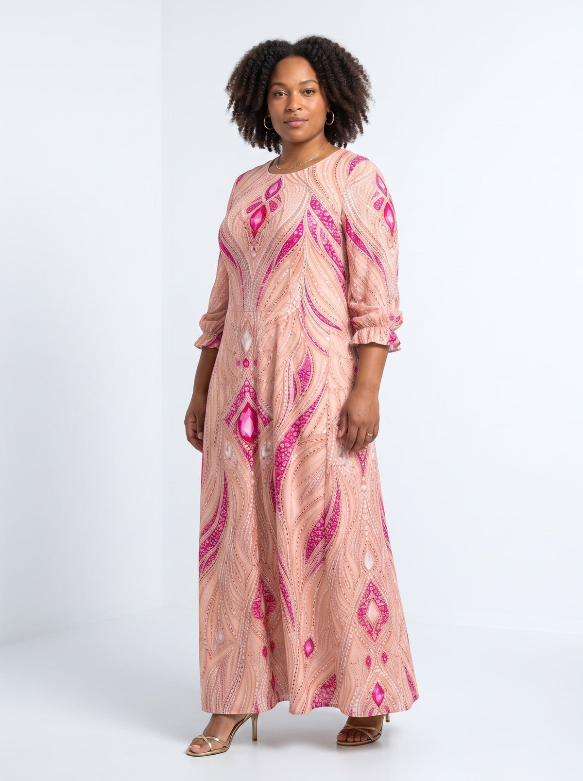 'Vito' Long Sleeve Maxi Dress