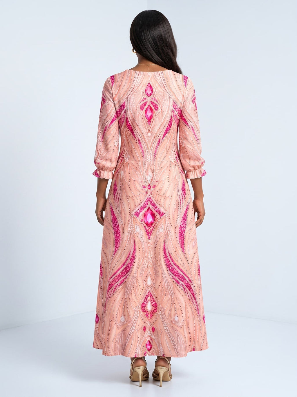 'Vito' Long Sleeve Maxi Dress