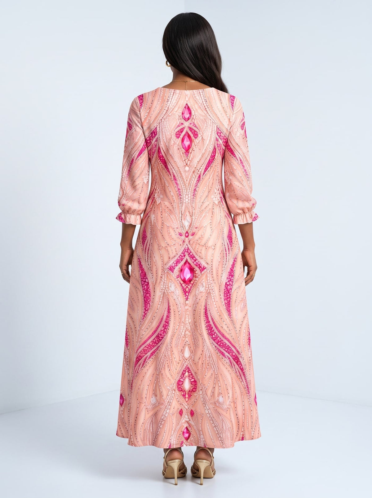 'Vito' Long Sleeve Maxi Dress
