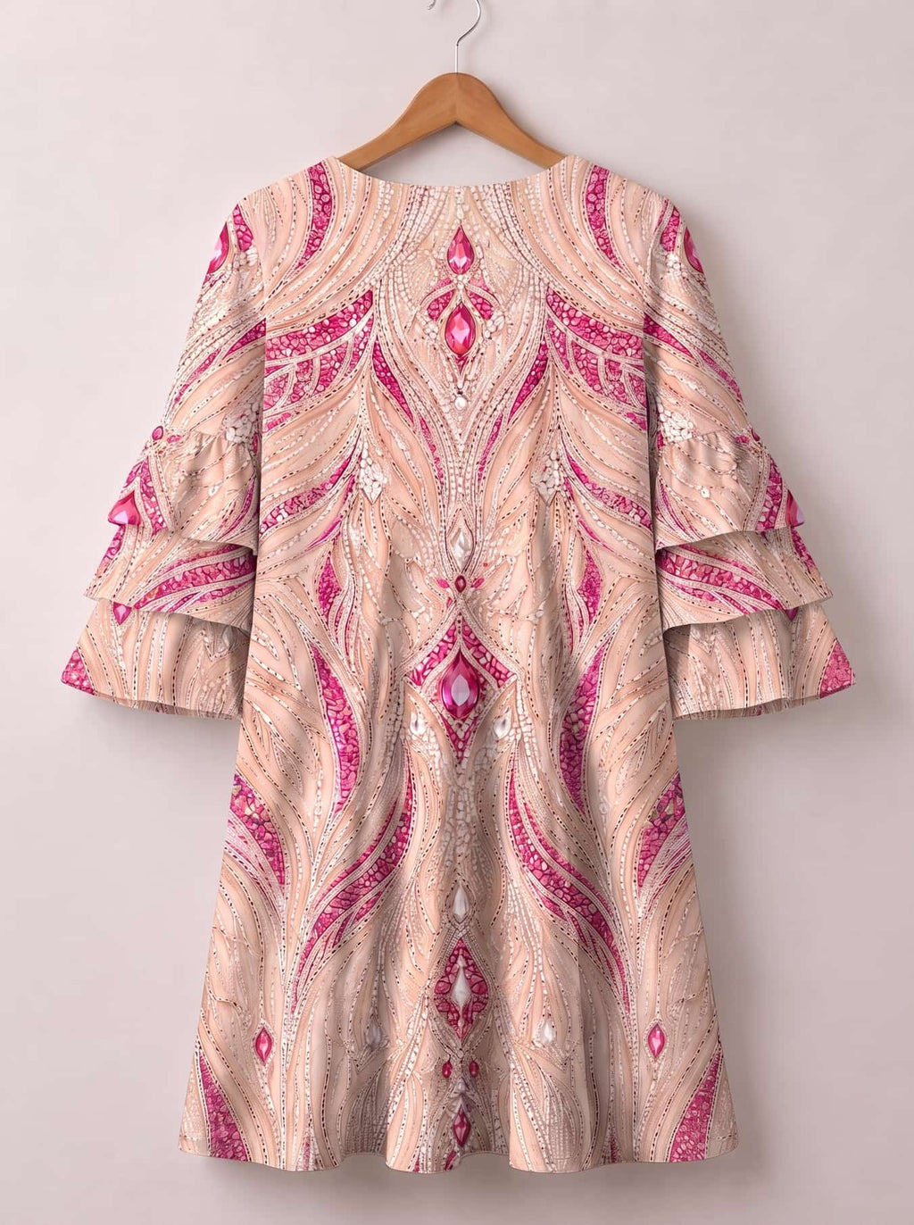 'Vito' Stacked Ruffle Sleeve Dress