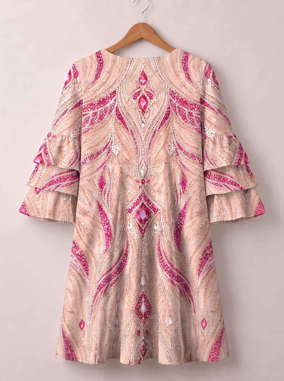 'Vito' Stacked Ruffle Sleeve Dress