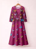 'Kipepeo' Long Sleeve Maxi Dress