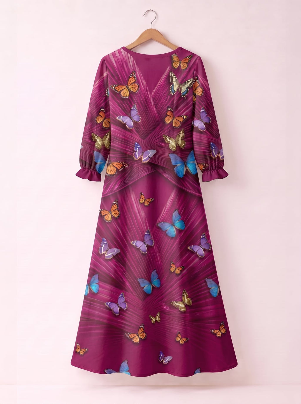 'Kipepeo' Long Sleeve Maxi Dress
