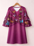 'Kipepeo' Stacked Ruffle Sleeve Dress