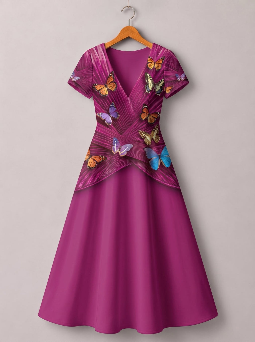 'Kipepeo' Short Sleeve Maxi Dress