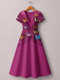 'Kipepeo' Short Sleeve Maxi Dress