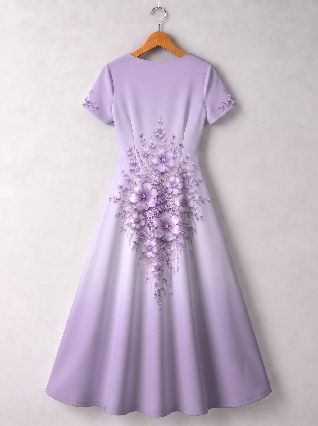 'Zambarau' Short Sleeve Maxi Dress
