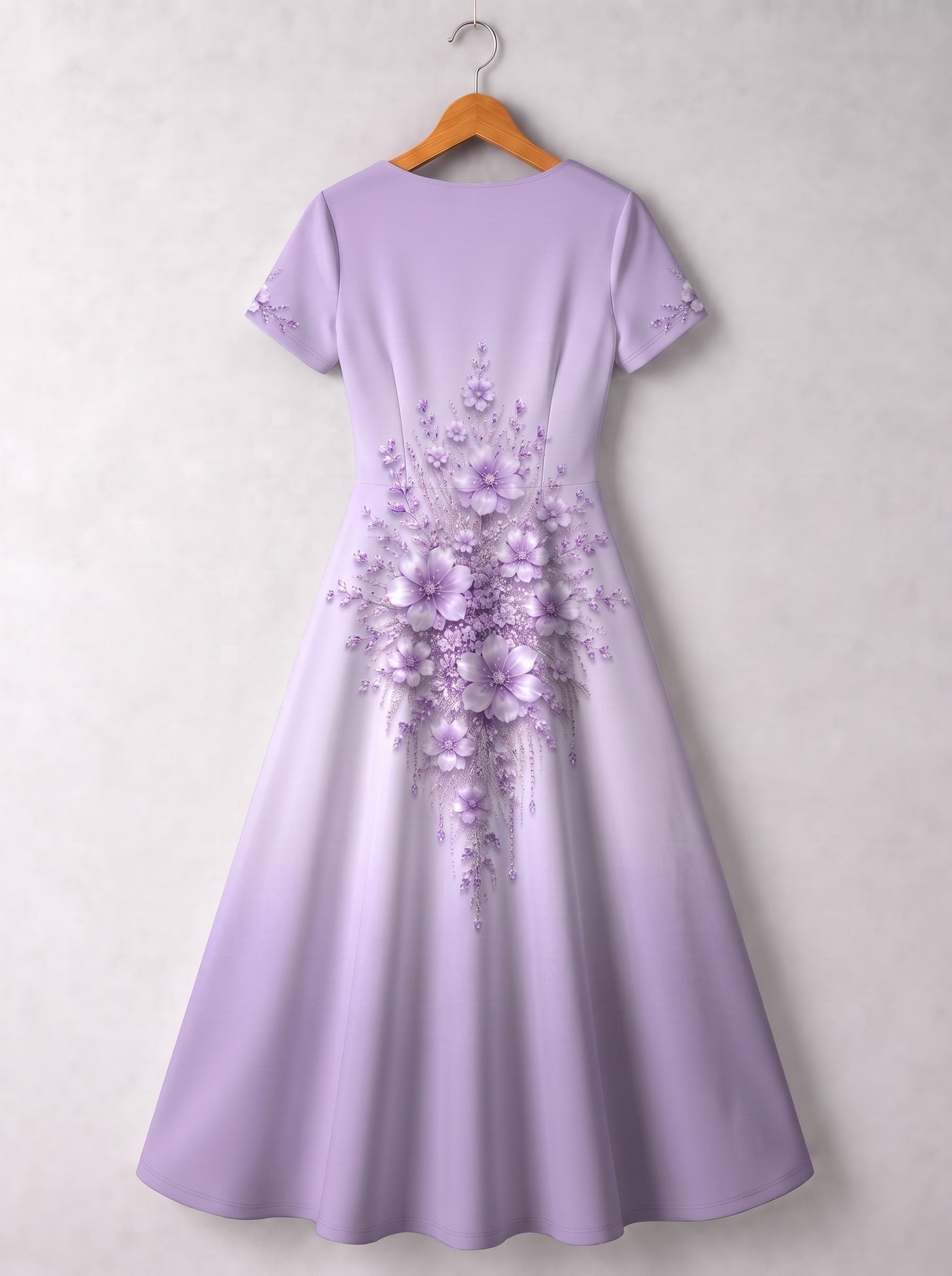 'Zambarau' Short Sleeve Maxi Dress