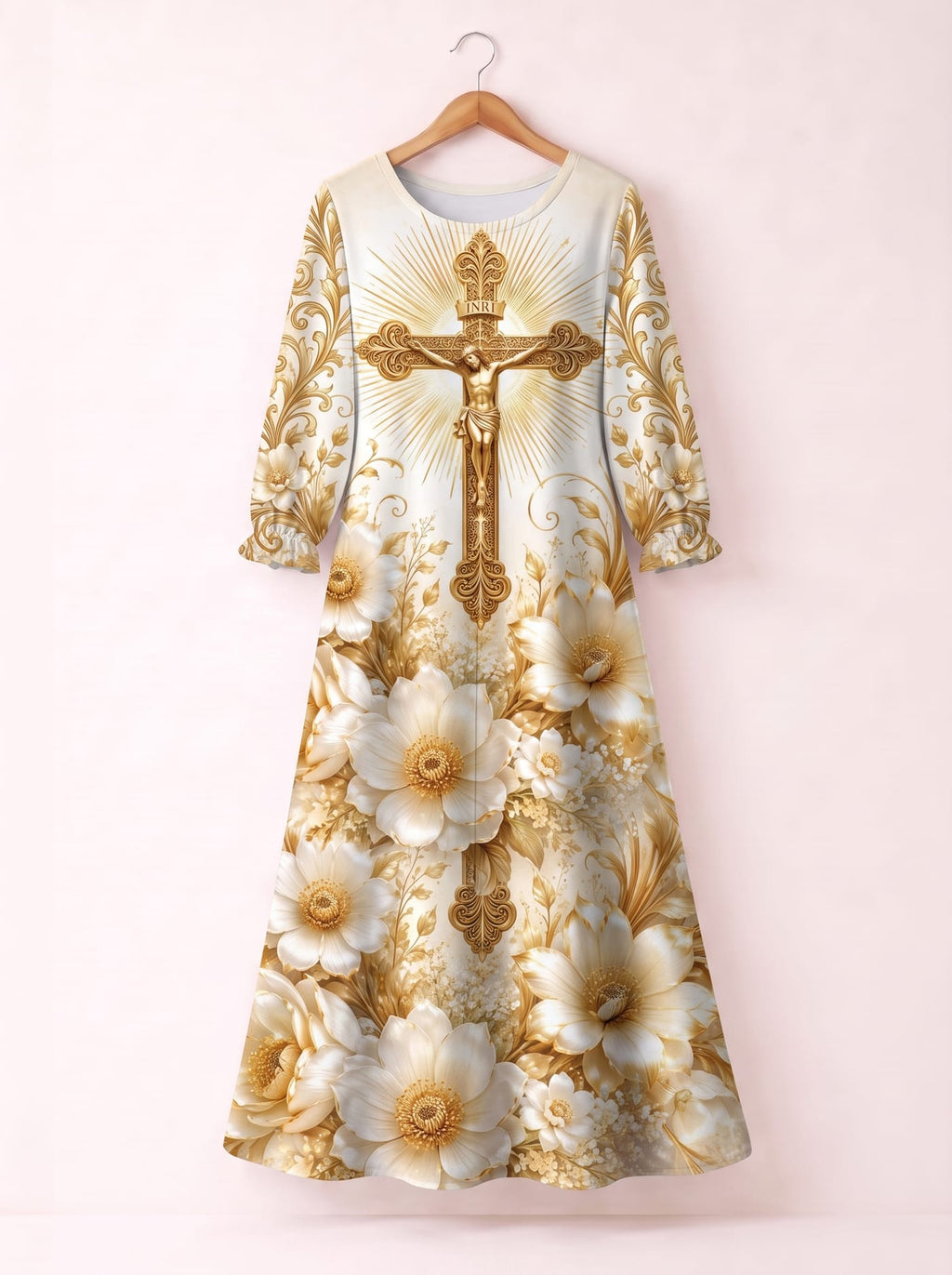 'Msalaba' Long Sleeve Maxi Dress