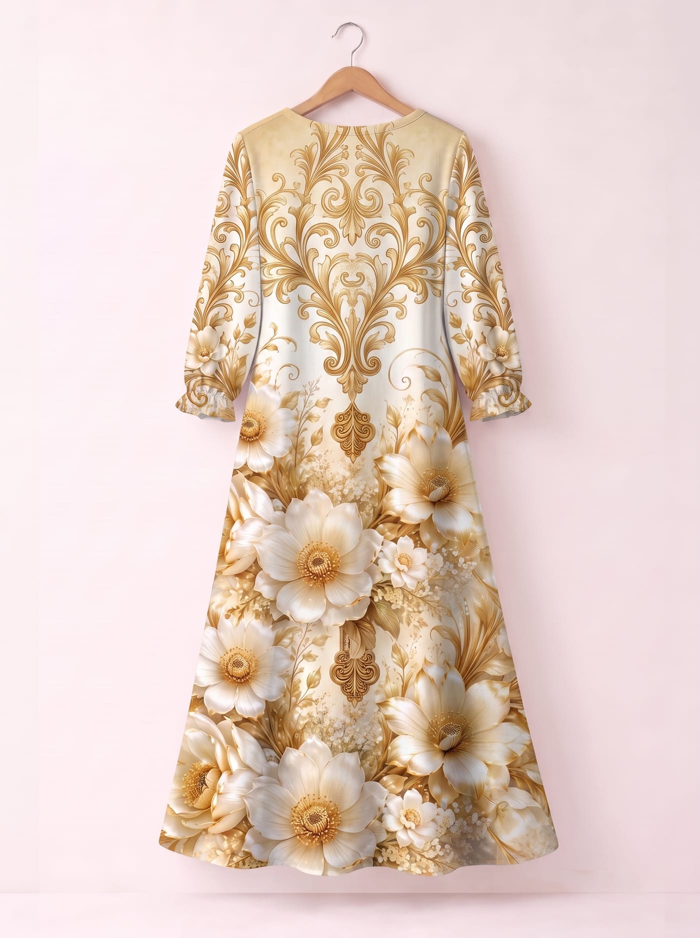 'Msalaba' Long Sleeve Maxi Dress