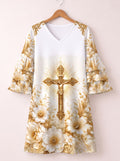 'Msalaba' Stacked Ruffle Sleeve Dress