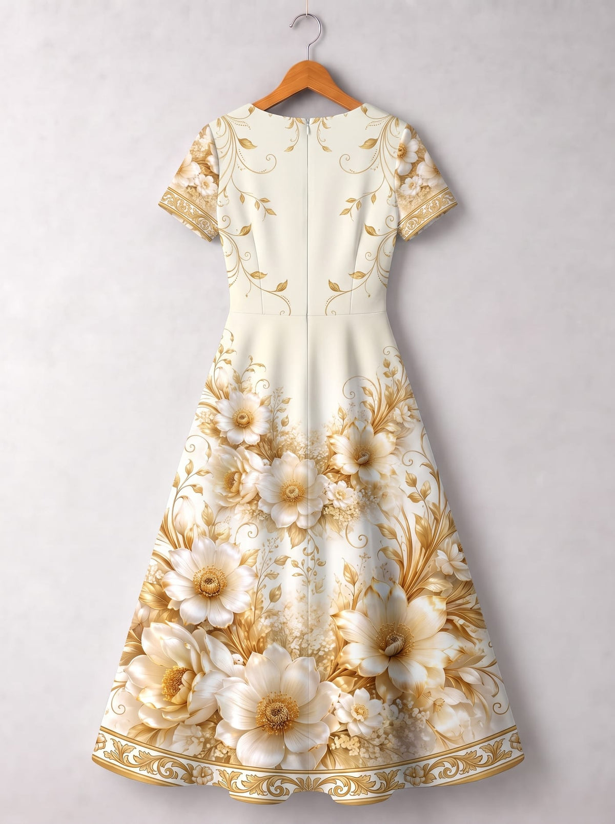 'Msalaba' Short Sleeve Maxi Dress