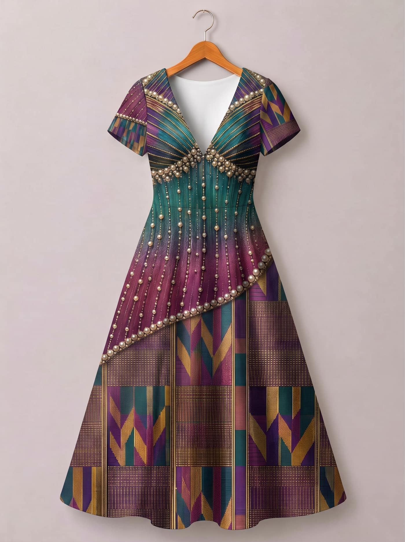 'Lulu' Short Sleeve Maxi Dress