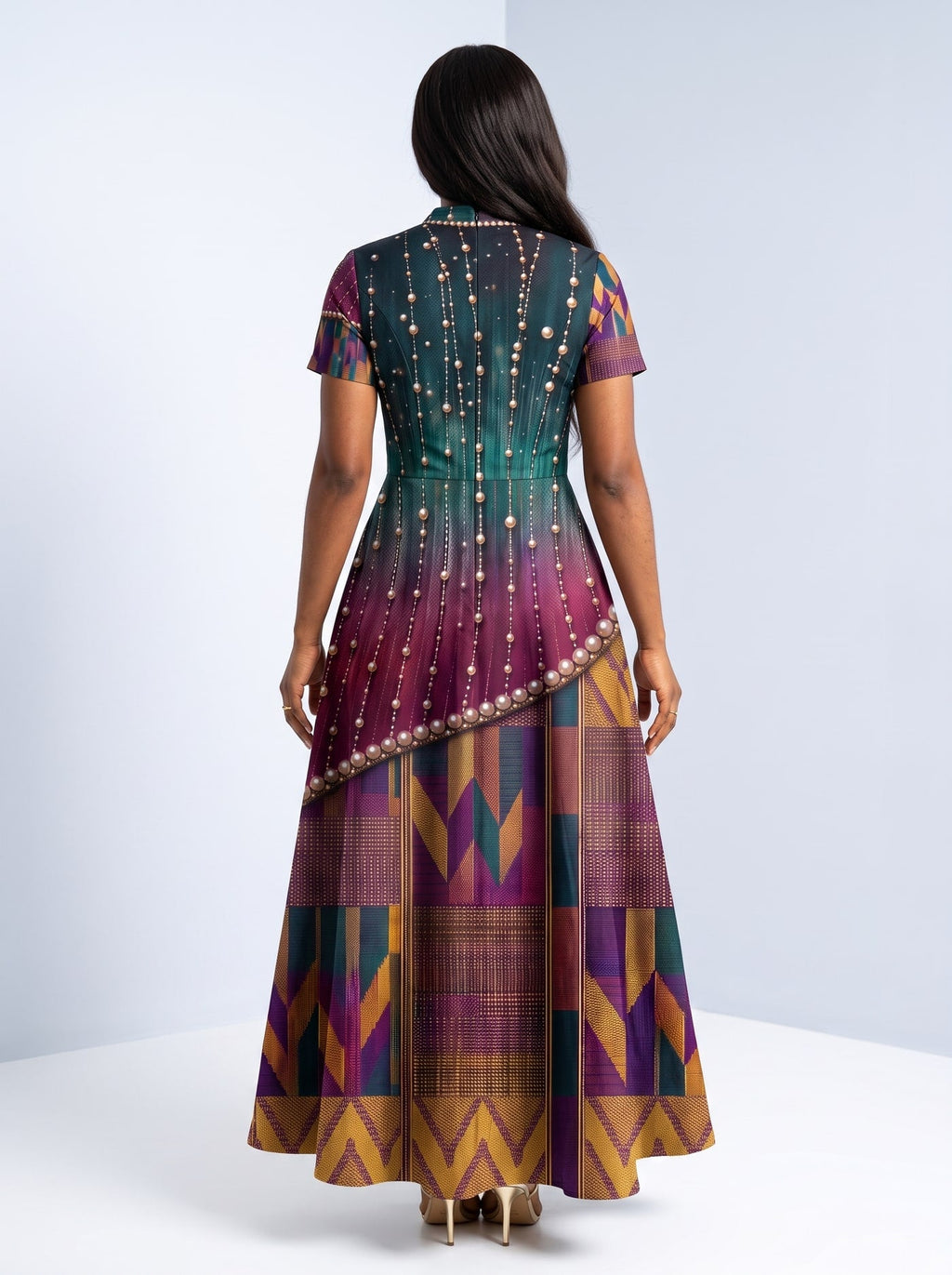 'Lulu' Short Sleeve Maxi Dress