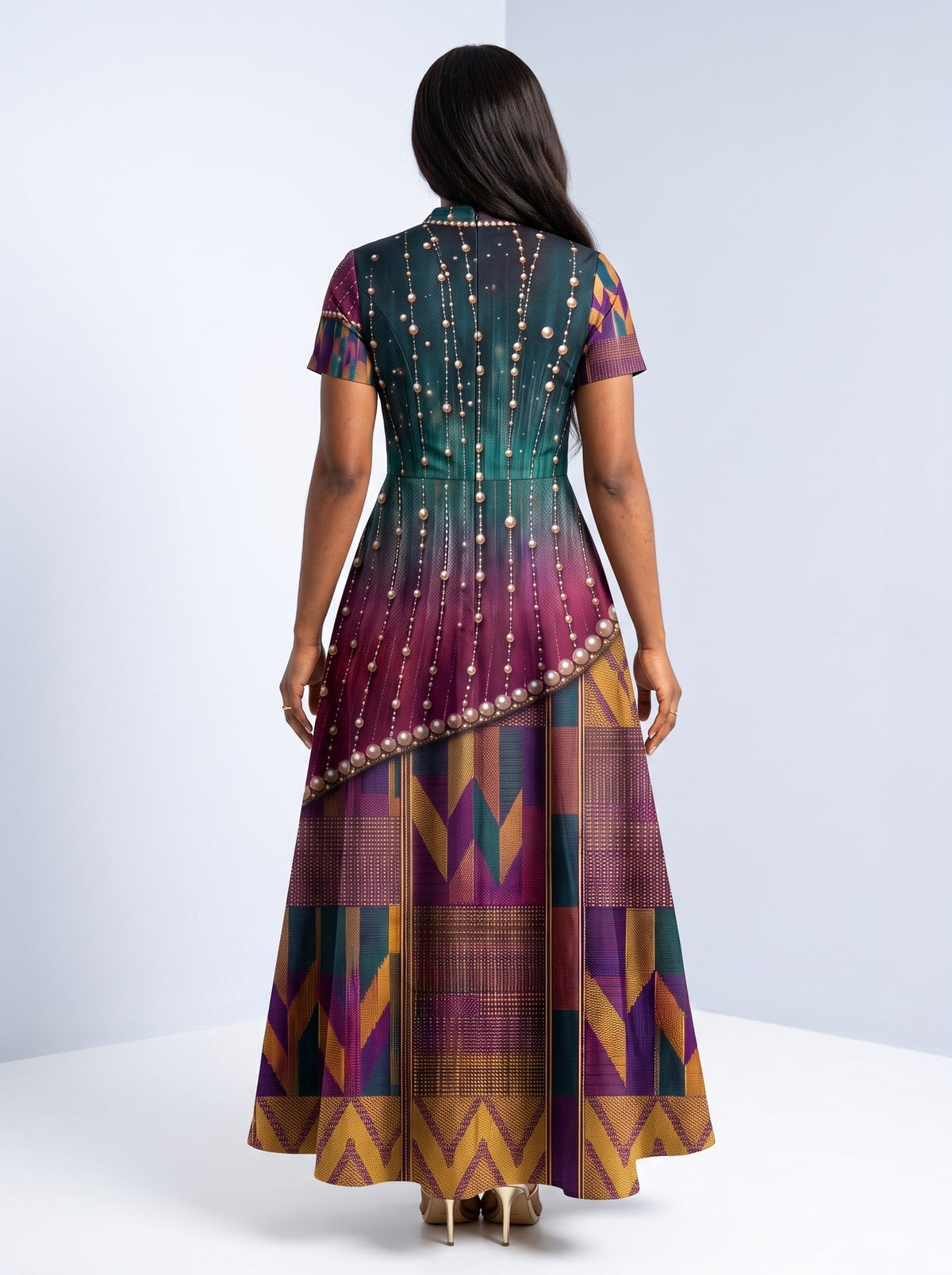 'Lulu' Short Sleeve Maxi Dress